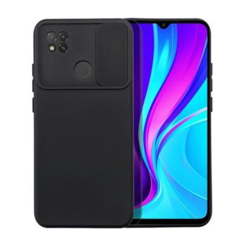 Slide Xiaomi Redmi 9C, kameravédős szilikon tok, fekete kép