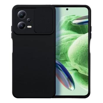 Slide Xiaomi Redmi Note 12 5G, kameravédős szilikon tok, fekete kép