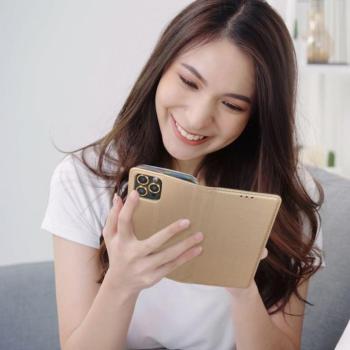 SMART CASE könyvtok Samsung Galaxy M55 - arany színű kép