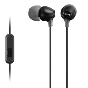 SONY fülhallgató SZTEREO (3.5mm jack, mikrofon, felvevő gomb) FEKETE kép
