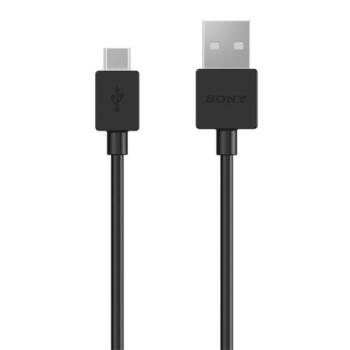 SONY UCB-20 adatkábel és töltő (USB - Type-C, gyorstöltés támogatás, 100cm) FEKETE Asus Zenfone 3 5.5 (ZE552KL), Honor 8, Sony Xperia X Compact (F5321), LG V20 (H990), Huawei Nova, Blackberry kép