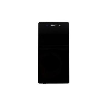 Sony Xperia Z1 kompatibilis LCD modul kerettel, OEM jellegű, fekete, Grade S+ kép