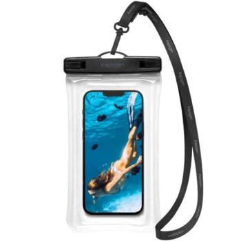 SPIGEN A610 vízhatlan/vízálló tok, AQUA (IPX8, nyakba akasztható, légbuborékos vizen lebegő, 6.9&quot; méret) ÁTLÁTSZÓ kép