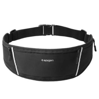 SPIGEN A710 tok fekvő (univerzális, derékra rögzíthető övtáska, vízálló, 195x113mm, SPORT) FEKETE kép