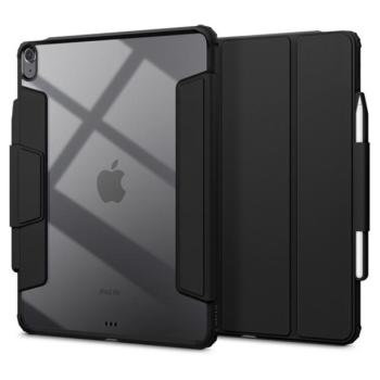 SPIGEN AIR SKIN PRO tok álló, ECO bőr hatású (aktív FLIP, oldalra nyíló, TRIFOLD, asztali tartó, ceruza tartó) FEKETE Apple IPAD Air 13 (2024) kép