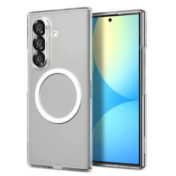 Spigen Airskin Mag Samsung Galaxy Z Fold 7 tok, MagSafe, Crystal Clear, átlátszó-fehér kép