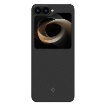 SPIGEN AIRSKIN szilikon telefonvédő (ütésállóság, karbon minta) FEKETE Samsung Galaxy Z Flip6 5G (SM-F741) kép