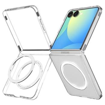 SPIGEN AIRSKIN szilikon telefonvédő (ütésállóság, karbon minta, MagSafe) FEHÉR Samsung Galaxy Z Flip7 (SM-F766) kép