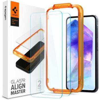 Spigen AlignMaster Glas.tR Samsung Galaxy A55 5G Tempered kijelzővédő fólia (2db) kép