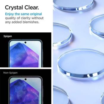 Spigen ALM GLAS.TR edzett üveg felhelyezést segítő kerettel Samsung Galaxy A55 5G - 2 db kép