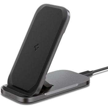 Spigen ArcField Stand Flex PF2201 vezeték nélküli wireless gyorstöltő, 15W, fekete kép