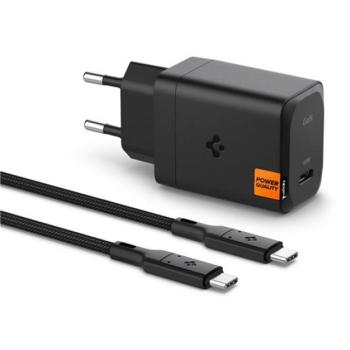 SPIGEN ARCSTATION PRO hálózati töltő Type-C aljzat (65W, GaN, PD gyorstöltő 3.0 + Type-C kábel) FEKETE kép