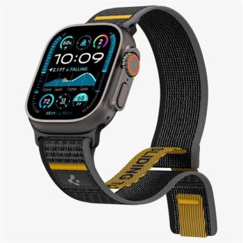 SPIGEN ATHLEX pótszíj (egyedi méret, nagy, nylon, tépőzáras, légáteresztő, SPORT) SÖTÉTZÖLD Apple Watch Series 5 44mm, Watch Series 4 44mm, Watch Series 3 42mm kép