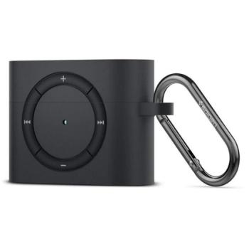 SPIGEN CLASSIC SHUFFLE szilikon tok (karabiner) FEKETE Apple AirPods Pro kép