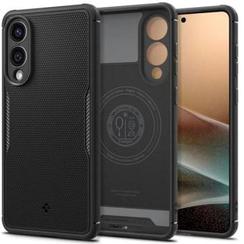 SPIGEN CORE ARMOR MAG szilikon telefonvédő (ütésállóság, kameravédő, érdes felület, MagSafe) FEKETE Samsung Galaxy S25 Edge (SM-S937) kép