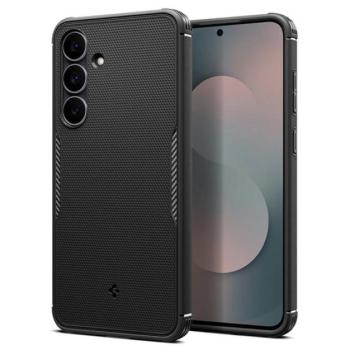 SPIGEN CORE ARMOR MAG szilikon telefonvédő (ütésállóság, kameravédő, érdes felület, MagSafe) FEKETE Samsung Galaxy S25 FE (SM-S731) kép