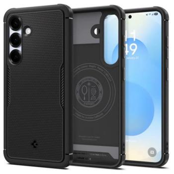 SPIGEN CORE ARMOR MAG szilikon telefonvédő (ütésállóság, kameravédő, érdes felület, MagSafe) FEKETE Samsung Galaxy S25 Plus (SM-S936) kép