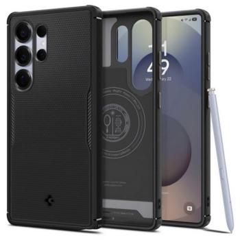 SPIGEN CORE ARMOR MAG szilikon telefonvédő (ütésállóság, kameravédő, érdes felület, MagSafe) FEKETE Samsung Galaxy S25 Ultra (SM-S938) kép