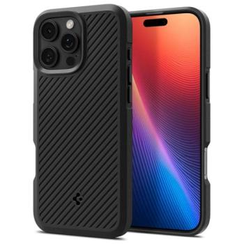 SPIGEN CORE ARMOR szilikon telefonvédő (ütésállóság, kameravédő, csíkos) FEKETE Apple iPhone 16 Pro Max kép