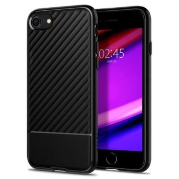 SPIGEN CORE ARMOR szilikon telefonvédő (ütésállóság, kameravédő, csíkos) FEKETE Apple iPhone 7 4.7, iPhone 8 4.7 kép