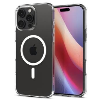 SPIGEN CRYSTAL FLEX MAGSAFE szilikon telefonvédő (ütésállóság, légpárnás sarok, MagSafe) ÁTLÁTSZÓ Apple iPhone 16 Pro Max 5G kép