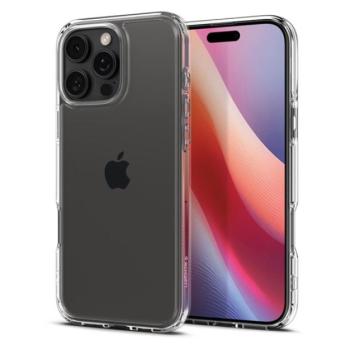 SPIGEN CRYSTAL HYBRID szilikon telefonvédő (ütésállóság, műanyag keret) ÁTLÁTSZÓ Apple iPhone 16 Pro kép