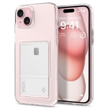 Spigen Crystal Slot Apple iPhone 15 tok, Crystal Clear, átlátszó kép