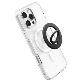 SPIGEN DUAL POP tartógyűrű (szilikon, mágneses, telefon tartó, kitámasztó, MagSafe) FEKETE kép