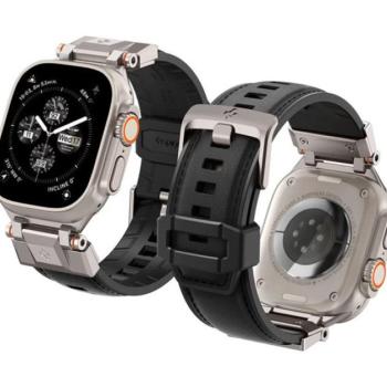 Spigen DuraPro Armor Apple Watch Ultra 3 / 2 / 1 49mm / 10 / 9 / 8 / 7 45mm / SE / 6 / 5 / 4 44mm / 3 / 2 / 1 42mm óraszíj, fekete (AMP07591) kép