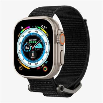 SPIGEN DURAPRO FLEX pótszíj (egyedi méret, állítható, textil) FEKETE Apple Watch Series 4 44mm, Apple Watch Series 5 44mm, Apple Watch Series 6 44mm, Apple Watch Series SE 44mm, Apple Watch Seri kép