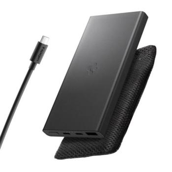 SPIGEN EA2210 vésztöltő USB+2 Type-C aljzat (10000mAh, 22.5W, PD gyorstöltő, LED jelzés + Type-C kábel) FEKETE kép
