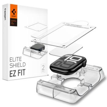 Spigen EliteShield EZ Fit Apple Watch 11 / Watch 10 42mm kijelzővédő fólia felhelyező kerettel (2db) kép