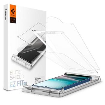 SPIGEN ELITESHIELD EZ FIT HD képernyővédő üveg (flexibilis, ultravékony + segédkeret) ÁTLÁTSZÓ Samsung Galaxy S25 (SM-S931) kép