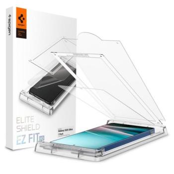 SPIGEN ELITESHIELD EZ FIT HD képernyővédő üveg (flexibilis, ultravékony + segédkeret) ÁTLÁTSZÓ Samsung Galaxy S25 Ultra (SM-S938) kép