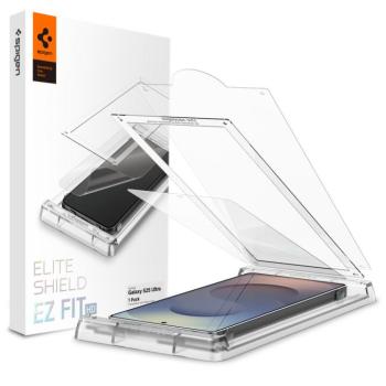 Spigen EliteShield EZ Fit HD Samsung Galaxy S25 Ultra kijelzővédő fólia felhelyező kerettel (1db) kép