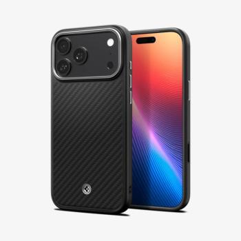 Spigen Enzo Aramid T MagFit Apple iPhone 17 Pro tok, MagSafe, Black, fekete kép