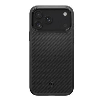 SPIGEN ENZO ARAMID telefonvédő (Magsafe, karbon minta) FEKETE Apple iPhone 17 Pro Max kép