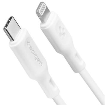 Spigen Essential C10CL USB-C / Lightning töltő- és adatkábel, fehér, MFI, 1m kép