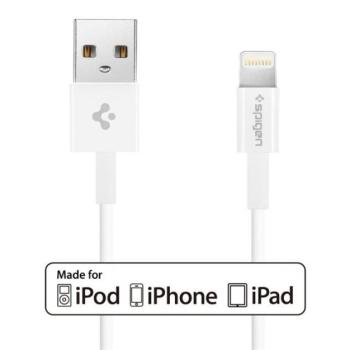 Spigen Essential C10LS Apple iPhone USB / Lightning töltő- és adatkábel, 1m, fehér, MFI kép