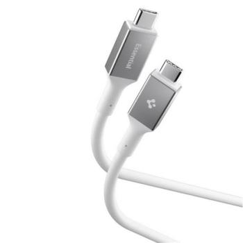 SPIGEN ESSENTIAL EB10010CC adatkábel (Type-C - Type-C, 100W, PD gyorstöltő, 100cm) FEHÉR kép