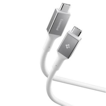 SPIGEN ESSENTIAL EB10020CC adatkábel (Type-C - Type-C, 100W, PD gyorstöltő, 200cm) FEHÉR kép