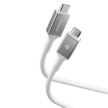 SPIGEN ESSENTIAL EB24012CC adatkábel (Type-C - Type-C, 240W, PD gyorstöltő, 120cm) FEHÉR kép