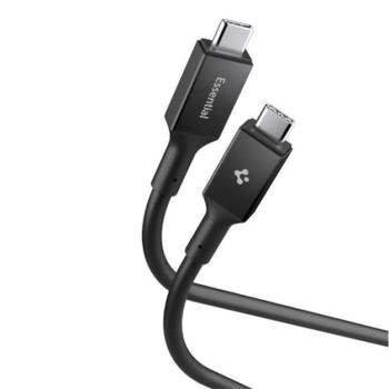 SPIGEN ESSENTIAL EB24012CC adatkábel (Type-C - Type-C, 240W, PD gyorstöltő, 120cm) FEKETE kép