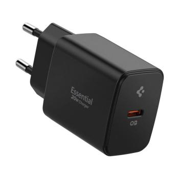 Spigen Essential EE201EU 1-port hálózati töltő adapter, 20W, Fekete kép