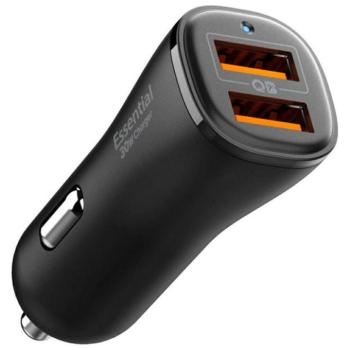 Spigen EV302 Essential autós töltő 2xUSB-A csatlakozással 30W - fekete kép