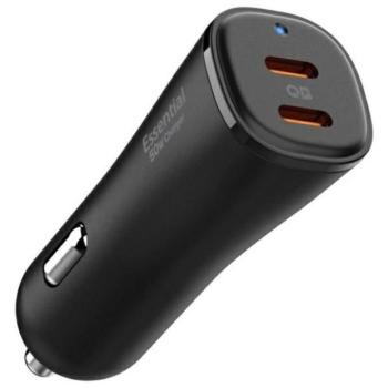 Spigen EV502 ArcStation Essential autós töltő 2xUSB-C csatlakozással 50W - fekete kép