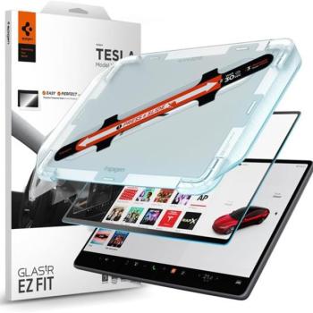 Spigen EZ Fit Anti Glare Tesla Model Y (2025) / 3 (2024 / 2025), kijelzővédő fólia felhelyező kerettel (1db) kép