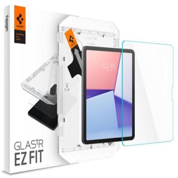SPIGEN EZ FIT HD képernyővédő üveg (2.5D, tokbarát, ultravékony, 0.2mm, 9H + segédkeret) ÁTLÁTSZÓ Apple IPAD Air 11 (2024) kép