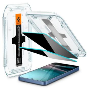 SPIGEN EZ FIT HD képernyővédő üveg 2db (2.5D, betekintés védelem, 0.2mm, 9H + segédkeret) ÁTLÁTSZÓ Samsung Galaxy S24 Plus (SM-S926), Galaxy S25 Plus (SM-S936) kép