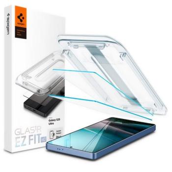 SPIGEN EZ FIT HD képernyővédő üveg 2db (2.5D, tokbarát, ultravékony, 0.2mm, 9H + segédkeret) ÁTLÁTSZÓ Samsung Galaxy S25 Ultra (SM-S938) kép